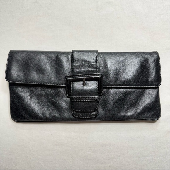 HOBO Black Leather Clutch Wallet - Picture 1 of 10